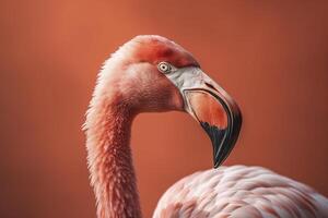 Rosa Flamingo, erstellt mit generativ ai foto