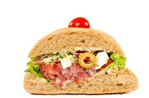 Sandwiches isoliert auf Weiß foto