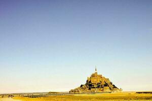 le mont Saint-Michel Gezeiten Insel, Normandie, Nord Frankreich foto