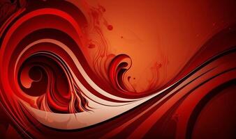 wellig rot abstrakt Hintergrund. generativ ai foto