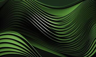 wellig abstrakt Grün Hintergrund. generativ ai foto