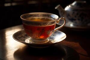 ein Tasse aus Tee mit Teekanne ai generieren foto