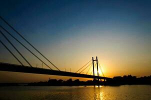 Sonnenuntergang Brücke Aussicht foto