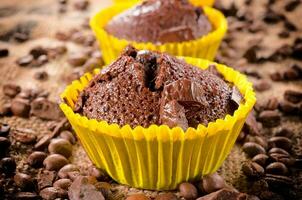 Schokolade hausgemacht Muffins foto