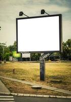 leer Plakatwand im das Stadt foto