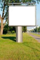 leer Plakatwand draussen foto