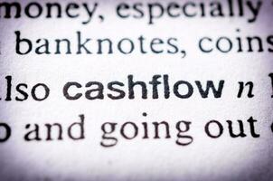Cashflow Wörterbuch Konzept foto