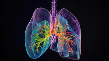 Lunge - - Teil von Mensch organisch, generativ ai foto