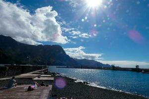 Küste von agaete auf das Insel von gran Canaria im das atlantisch Ozean. foto