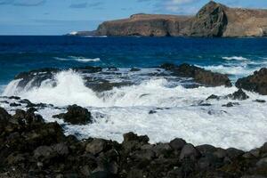 Küste von agaete auf das Insel von gran Canaria im das atlantisch Ozean. foto