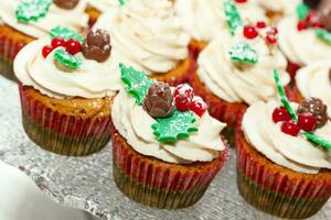 Lebkuchen Cupcake zum Weihnachten foto