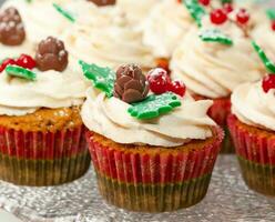 Lebkuchen Cupcake zum Weihnachten foto