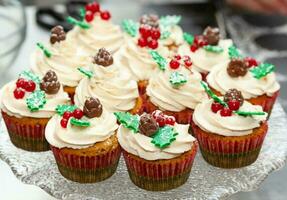 Lebkuchen Cupcake zum Weihnachten foto