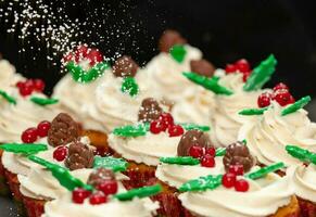 Lebkuchen Cupcake zum Weihnachten foto