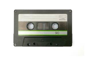 Jahrgang Audio- Kassette auf ein Weiß Hintergrund foto