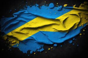Ukraine Flagge . ai generiert foto