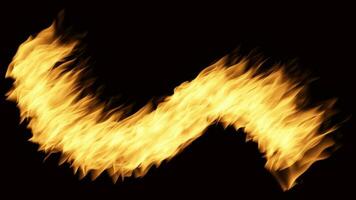 Flamme von Feuer Verbrennung auf schwarz Hintergrund Bild foto