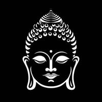 Buddha Gesicht Silhouette. Illustration ai generativ foto