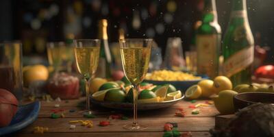 Brasilianer feiern Party Hintergrund, National Veranstaltung und Urlaub Feier. generativ ai foto