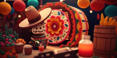 festa junina Hintergrund, Brasilianer Party und Latein amerikanisch Festival. generativ ai foto