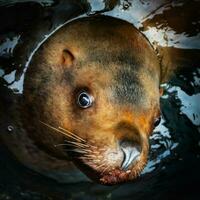 Porträt von steller Meer Löwe Eumetopien jubatus foto