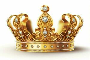 golden Krone König. generieren ai foto