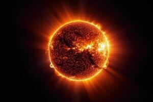 rot Sonne Solar- Fackeln generativ ai foto