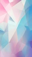 generativ ai Inhalt, Vertikale abstrakt Rosa und Blau Hintergrund bestehend aus von farbig Dreiecke, polygonal farbig Hintergrund foto