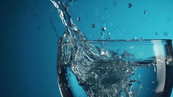sauber Wasser im Glas. Illustration ai generativ foto
