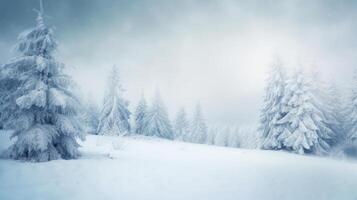 Winter Weihnachten Wald Hintergrund. Illustration ai generativ foto