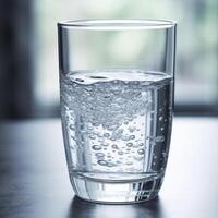 Glas von sauber Wasser. Illustration ai generativ foto