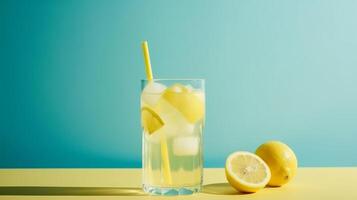 cool Limonade Hintergrund. Illustration ai generativ foto