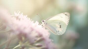 natürlich Hintergrund mit Schmetterling. Illustration ai generativ foto