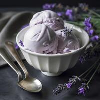 Lavendel Eis Creme. Illustration ai generativ foto