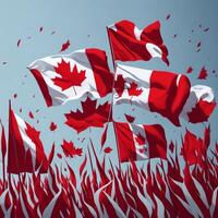 Herzliche Glückwünsche Design Kanada Tag generativ ai foto