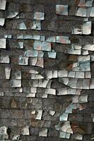 Mauer von Holz mit Peeling Farbe - - schmutzig alt hölzern Planke foto