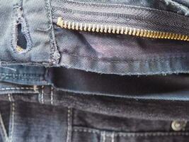 industriell Stil Blau Jeans Stoff foto