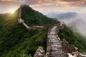 das großartig Mauer von China- 7 Wunder von das Welt. foto