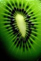 generativ ai, Makro frisch Kiwi texturiert Hintergrund foto