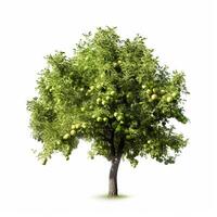 Apfel Baum isoliert. Illustration ai generativ foto