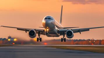 Flugzeug im Himmel Hintergrund. Illustration ai generativ foto