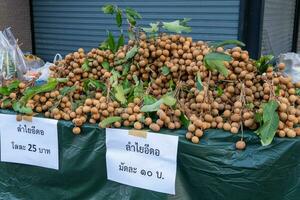 Longan lamyai Obst im Nord Thailand foto