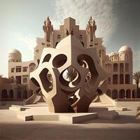 Sultan omar ali saifudding Moschee im abu dhabi, Vereinigte Arabische Emirate, ai generativ Bild foto