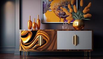 Zuhause Dekor modern Sideboards. ai generiert foto