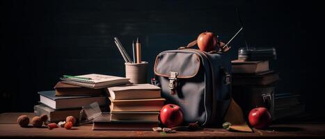 zurück zu Schule Hintergrund Konzept. ai generativ foto