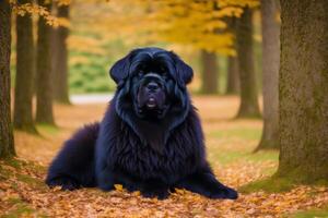 Porträt von ein schön Hund Hund spielen im das Park. generativ ai foto