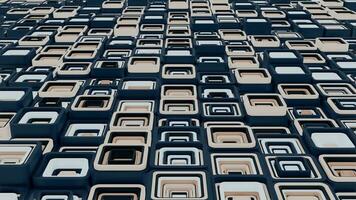 3d Hintergrund abstrakt. befriedigend abstrakt minimalistisch geometrisch Würfel. 8 Tausend nahtlos Kunstwerk foto