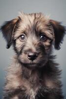 süß Hund Porträt. Illustration ai generativ foto