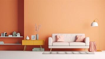 Innere Design mit Sofa. Illustration ai generativ foto