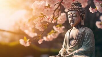 Buddha Hintergrund. Illustration ai generativ foto